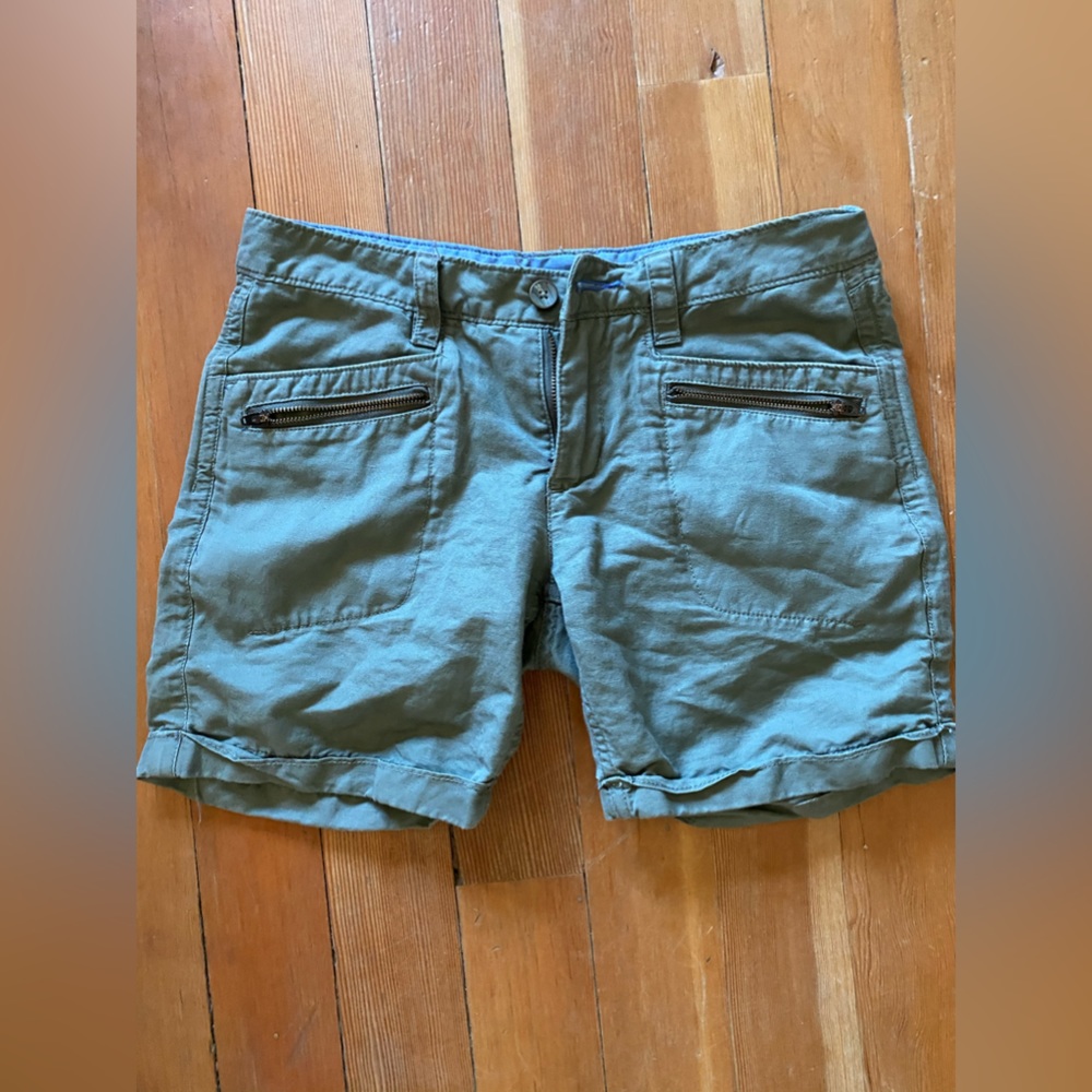 Cotton canvas shorts